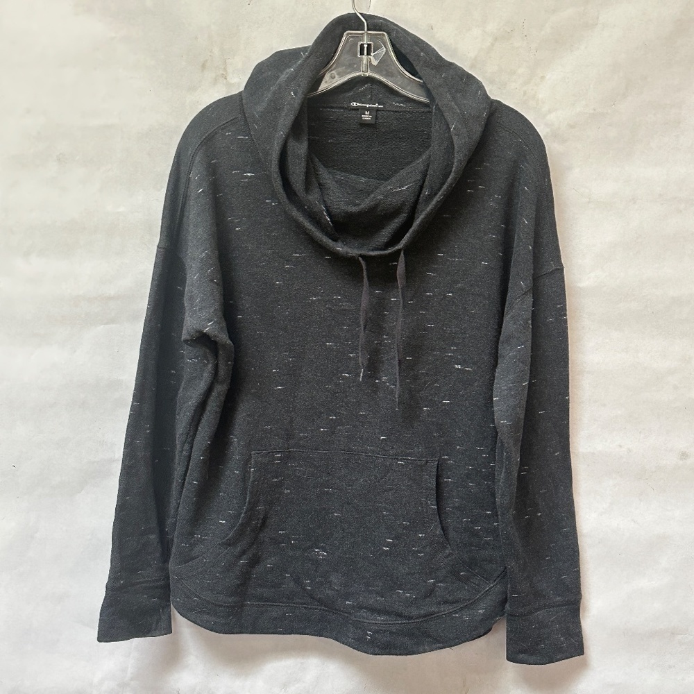 Champion Athletic Gray Black Long Sleeve Yoga Workout Hoodie - Picture 3 of 6